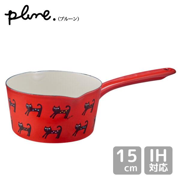 ホーローミルクパン 15cm カラフルキャット Plune. YJM-200 豊琺瑯