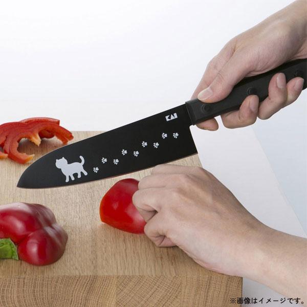 貝印 ねこの包丁 三徳 165mm ニャミー AB5801 / 食洗機対応 三徳包丁