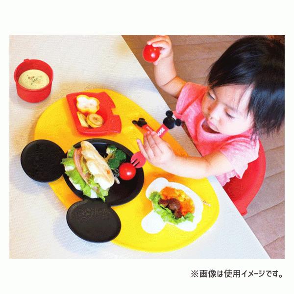 食器セット ベビー用 ミッキーマウス アイコン ディズニー 錦化成 / 日本製 電子レンジ対応 子ども用 食器 スプーン フォーク 片手コップ 茶碗 ギフト 出産祝い｜yacom-tokyo｜08