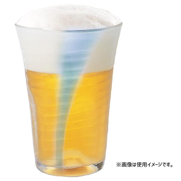 ビヤーグラス ブルー 340ml (2個セット) 東洋佐々木ガラス 泡立ちぐらす 山 P-52013-J118S / 日本製 アルコール ビール ビアー コップ クリア 透明 水色 きれい｜yacom-tokyo｜03