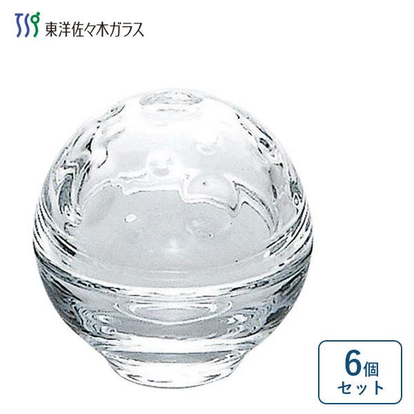 東洋佐々木ガラス 水玉 (蓋と身) (6個セット) 花かざり TS44006 / 食器