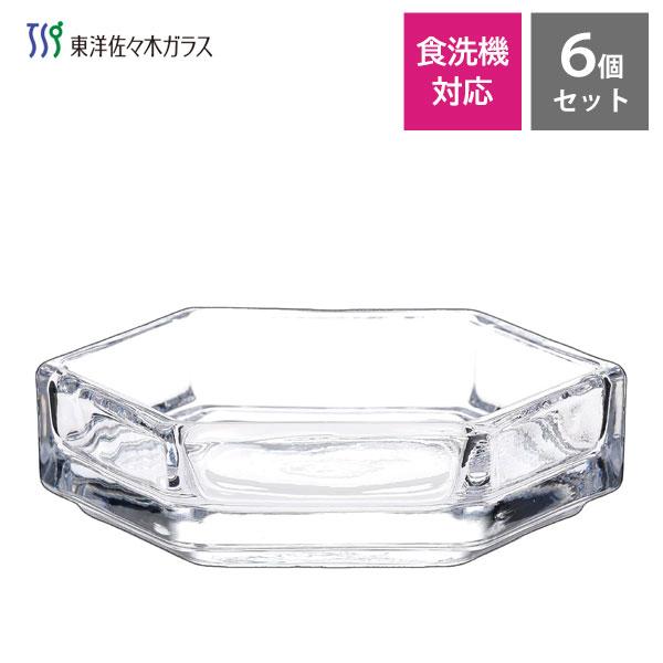 東洋佐々木ガラス トレー (小) (6個セット) 花かざり TS44048 / 食器
