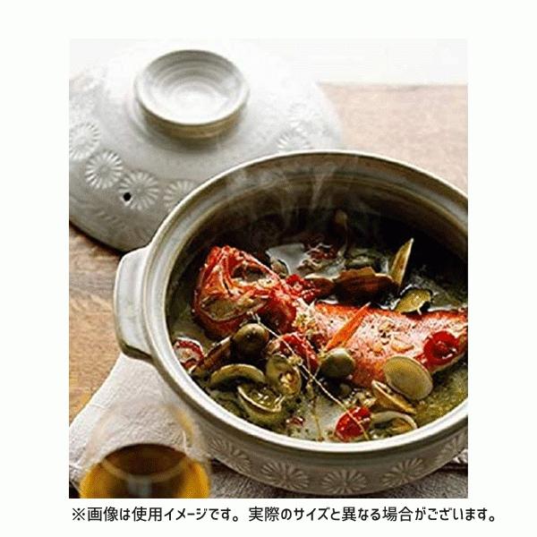 土鍋 7号 銀峯陶器 花三島 / 日本製 1〜2人用 直火 電子レンジ 土鍋 7号 銀峯陶器 花三島 / 日本製 1〜2人用 直火 電子レンジ