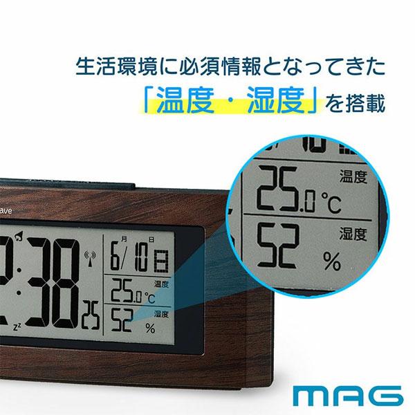 MAG(ノア精密) 電波時計 ウッドライン ノア精密 T-743 BR-Z MAG(ノア精密) 電波時計 ウッドライン ノア精密 T-743 BR-Z