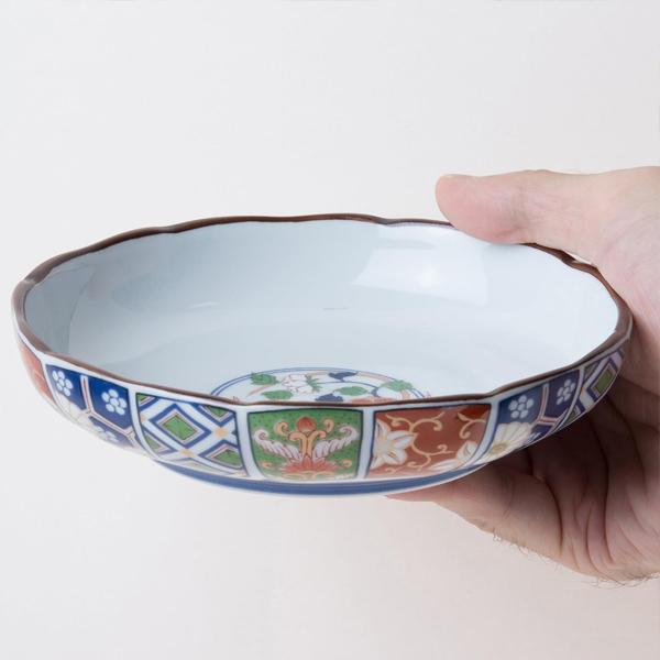 五寸皿 (5枚セット) 古伊万里菊割 有田焼 西日本陶器 / 日本製 五寸皿 (5枚セット) 古伊万里菊割 有田焼 西日本陶器 / 日本製