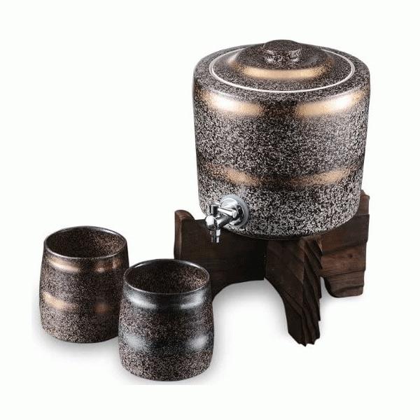 焼杉台付 焼酎サーバーセット 輪華 西日本陶器 TC09-01 / 日本製