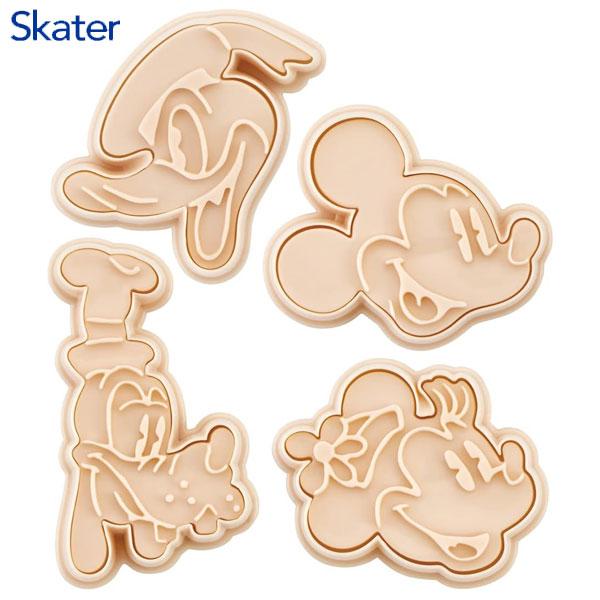 スタンプクッキー型 4種セット ミッキーマウス スケーター Csm1 抜き型 製菓型 お菓子
