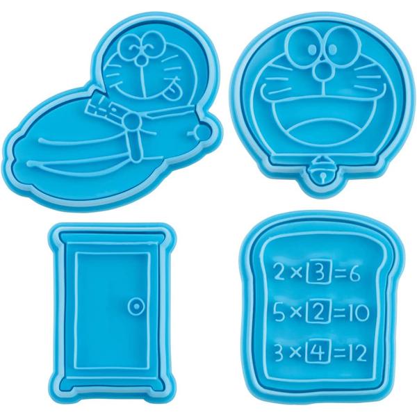 スタンプクッキー型 4種セット ドラえもん スケーター CSM1 / クッキー 抜き型 製菓型 お菓子作り かわいい I’m Doraemon 青 ブルー どこでもドア 暗記パン｜yacom-tokyo｜02