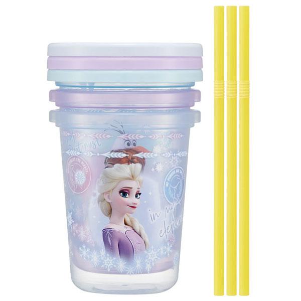 スケーター ストロー付タンブラー 320ml 3個セット アナと雪の女王26 