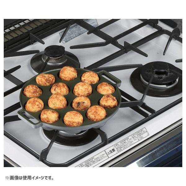 たこ焼器 14穴 ふっ素加工 ガスコンロ専用 パール金属 おやつDEっSE II D-6535 / たこ焼き 鉄板 プレート アルミ製 /｜yacom-tokyo｜03