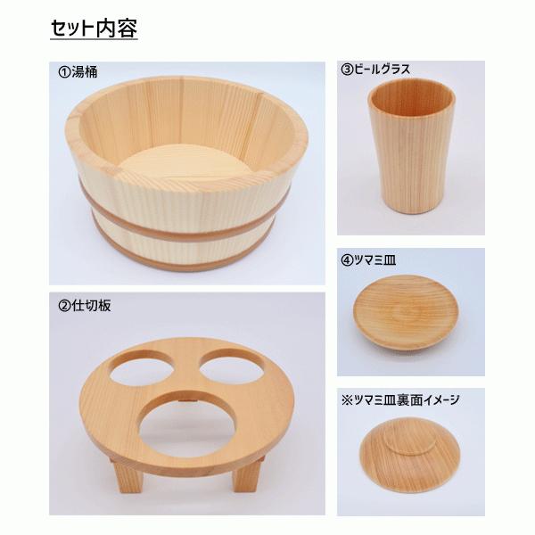 星野工業 湯〜OK ビールバージョン 4点セット / 日本製 湯桶 湯おけ