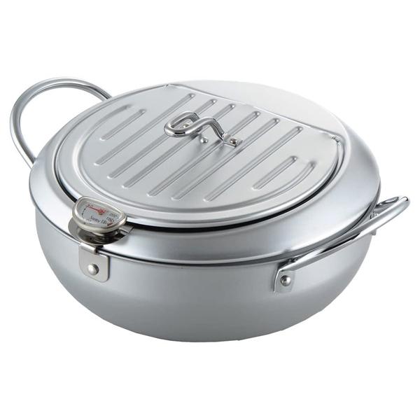 ヨシカワ 天ぷら鍋 24cm 温度計付 フタ付 味楽亭II SJ1025 / 日本製 IH