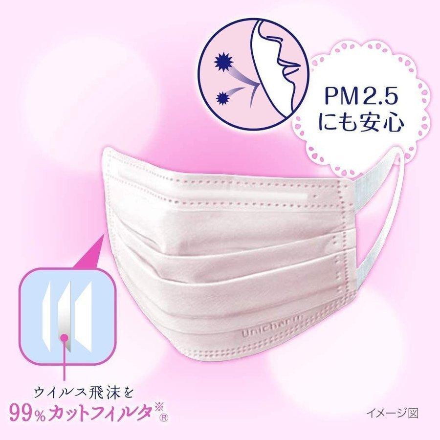 超快適マスク ユニチャーム 超快適マスク プリーツタイプ ベビーピンク