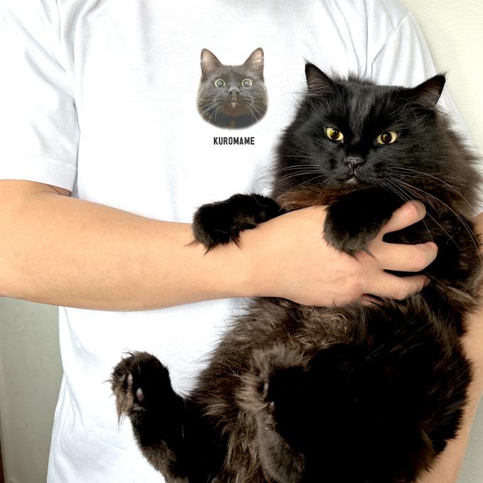 Tシャツ メンズ レディース 子ども うちの子 オーダー 半袖 おしゃれ 猫 犬 ポイント 名入れ | 宿と猫 | 07