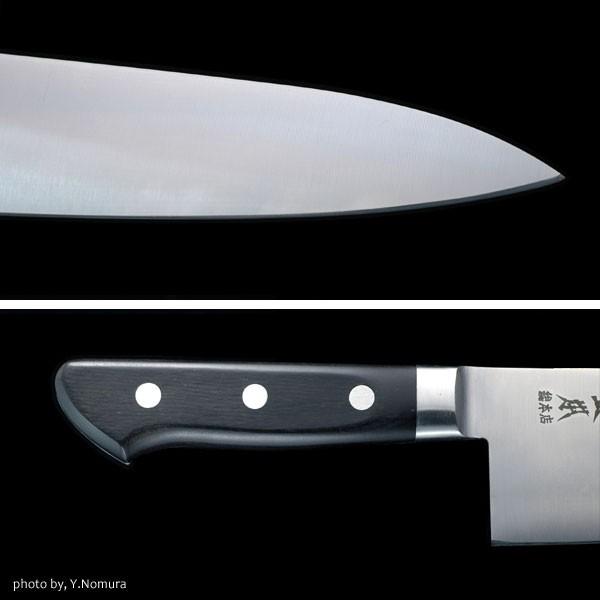 正本総本店 MASAMOTO 洋庖刀 最高級純鋼・ツバ付パッカ−ハンドル 黒