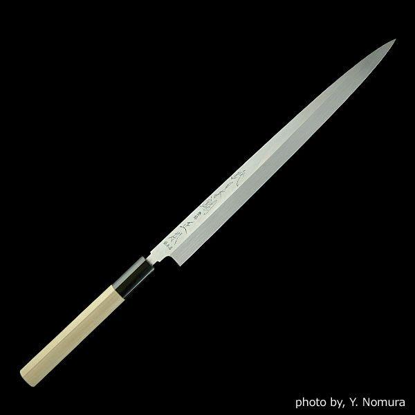 正本総本店 MASAMOTO 本焼・玉白鋼誂 柳刃刺身庖刀 包丁 330mm HS0433 