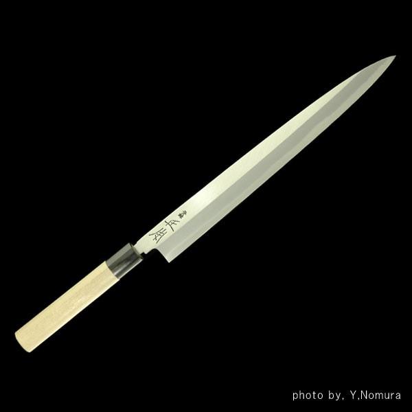 正本総本店 MASAMOTO霞・玉白鋼 柳刃刺身庖刀 包丁 240mm KK0424