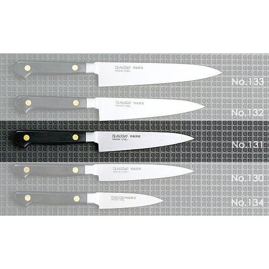 ミソノ刃物 EU・スウェーデン鋼シリーズ ペティナイフ 120mm No.131H ツバ付き  本刃付け  手打ち鍛造 Misono 庖丁