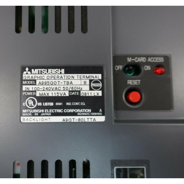 A985GOT-TBA タッチパネル MITSUBISHI A985GOT-TBA-V GRAPHIC OPERATION TERMINAL TOUCH