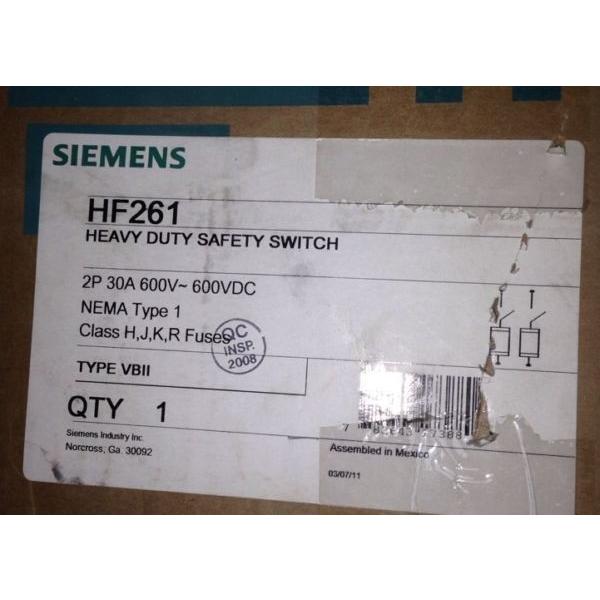 シーメンス HF261 3R Siemens Disconnect Fusible , 30 AMP, 600 VOLT, Nema 1 2 Pole｜yaesudo-store｜03