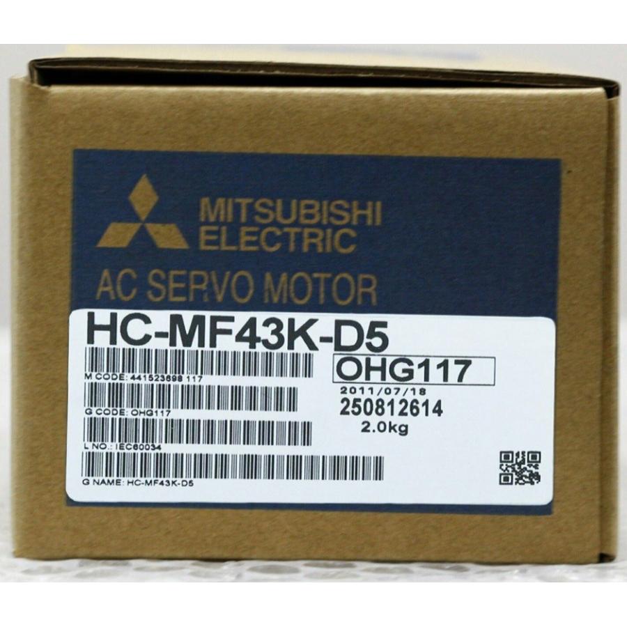 三菱 HC-MF43K-D5 Servo Motor Mitsubishi HC-MF43KD5