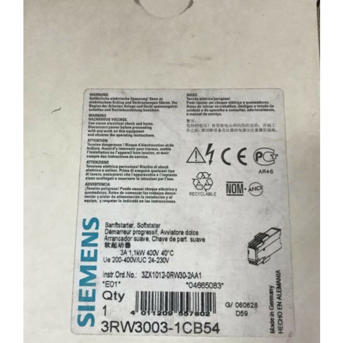 SIEMENS 3RW3003-1CB54 3RW3 003-1CB54 シーメンス