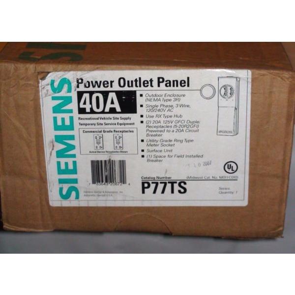 シーメンス SIEMENS Power Outlet Panel P77TS 40A RV Site Supply   ( M011C010 )｜yaesudo-store｜02