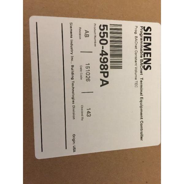 Siemens 550-498PA BACnet Constant Volume Controller シーメンス