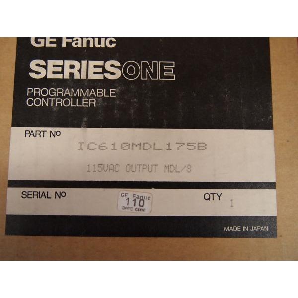 GE FANUC IC610 MDL175 NEW SERIES ONE OUTPUT MDL/8 (1D2)P_1