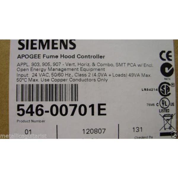 シーメンス SIEMENS APOGEE HVAC FUME HOOD CONTROLLER 54600701E