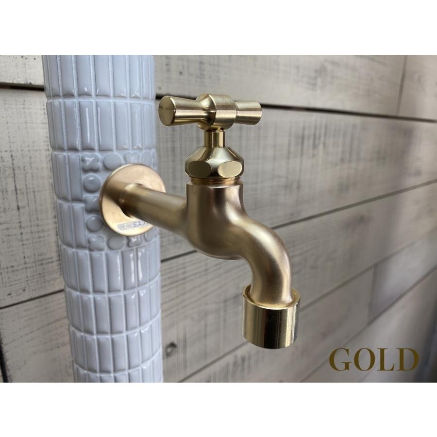 作善堂オリジナル おしゃれな蛇口 I字 金銀2色から選べる : 作善堂