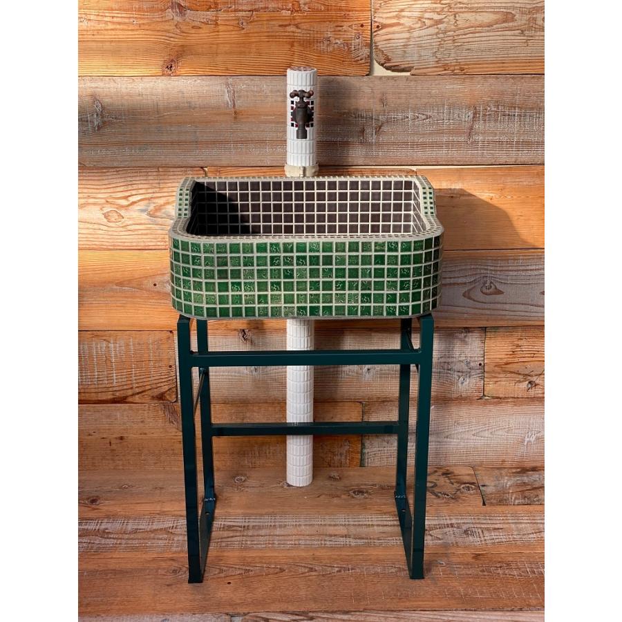 作善堂タイルシンク流し台 ガーデンパン ガーデンシンク ライトSS