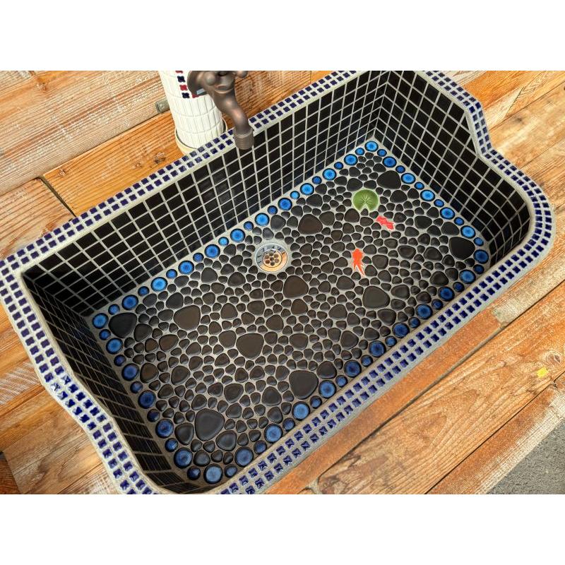 ガーデンシンク おしゃれ タイル 屋外用 室内可 タイルシンク 日本製