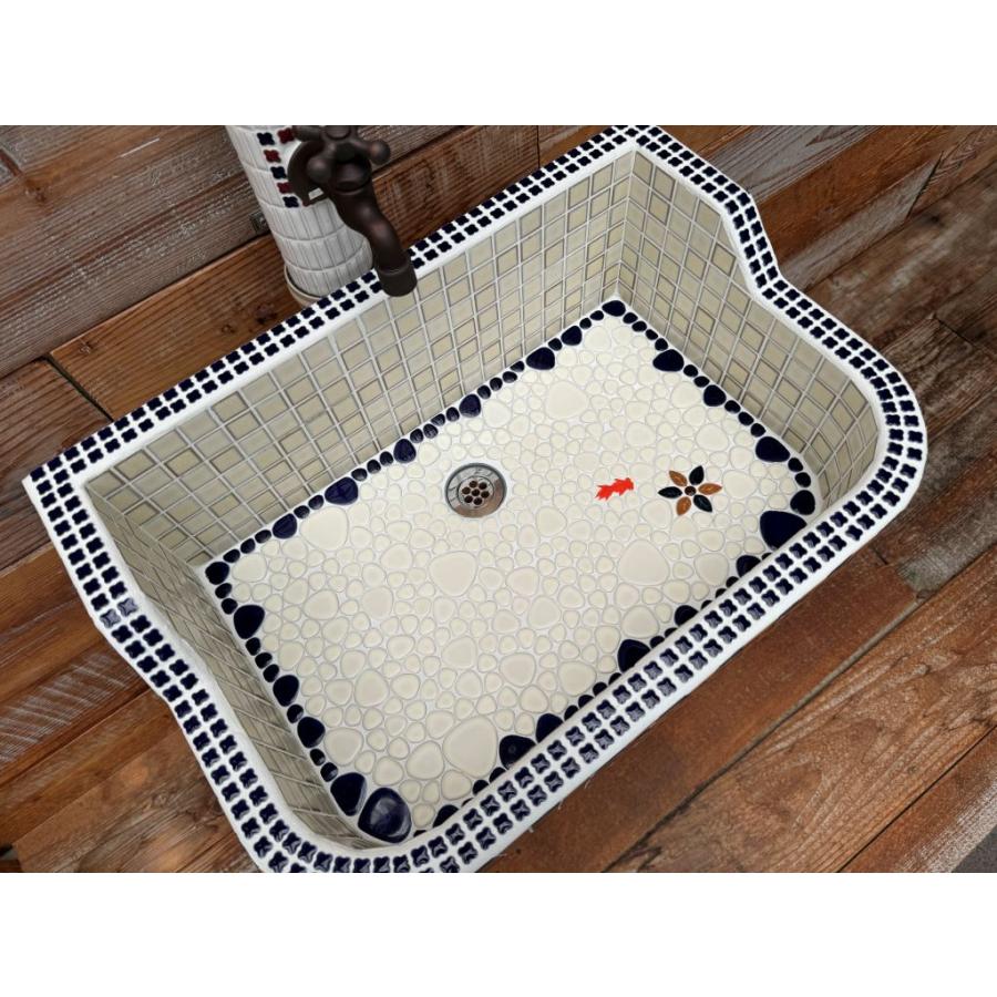 ガーデンシンク おしゃれ タイル 屋外用 室内可 タイルシンク 日本製