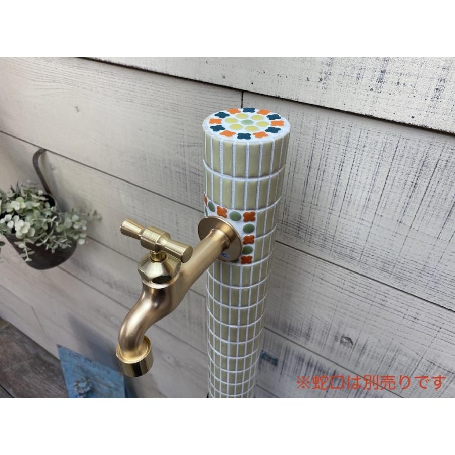 大注目 受注後制作 モザイクタイルのおしゃれな水栓柱 立水栓 F 新品本物 Skylanceronline Com