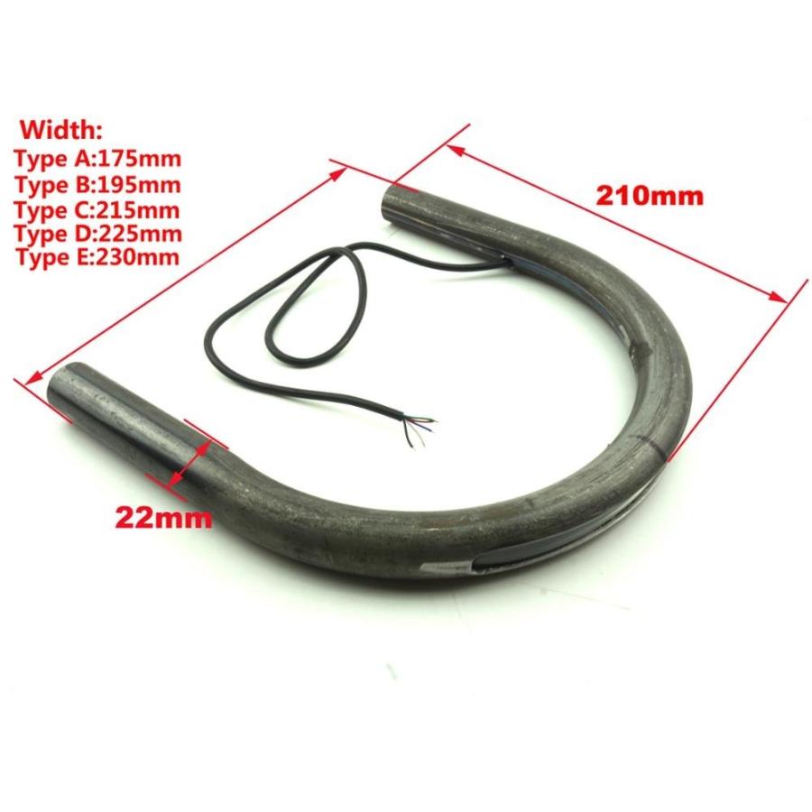 ユニバーサル レトロバイク カフェレーサーシートフレームフープ LED