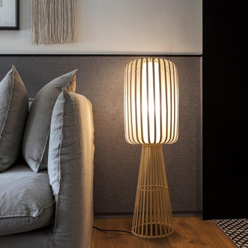 フロアライト 1灯 デザイン 和風 手作り モダン 寝室 リビング 子供部屋 玄関 庭 和室 書斎 バルコニー カフェ 居間 天然竹 お客様満足度no 1 Epesa Bf Com