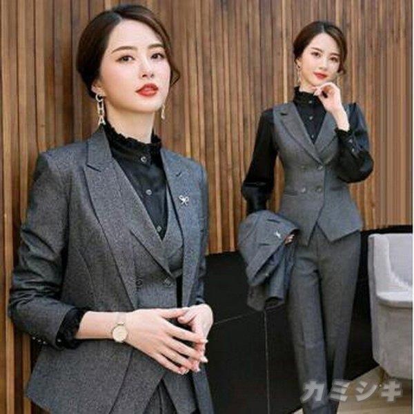 スリーピース スーツ フォーマル レディース スーツ パンツスーツ Yss スリーピース フォーマル パンツスーツ 大きいサイズ 無地 スリーピース 長袖 ビジネススーツ 結婚式 二次会 Ol女性 通勤オフ Yss ヤフウライブ