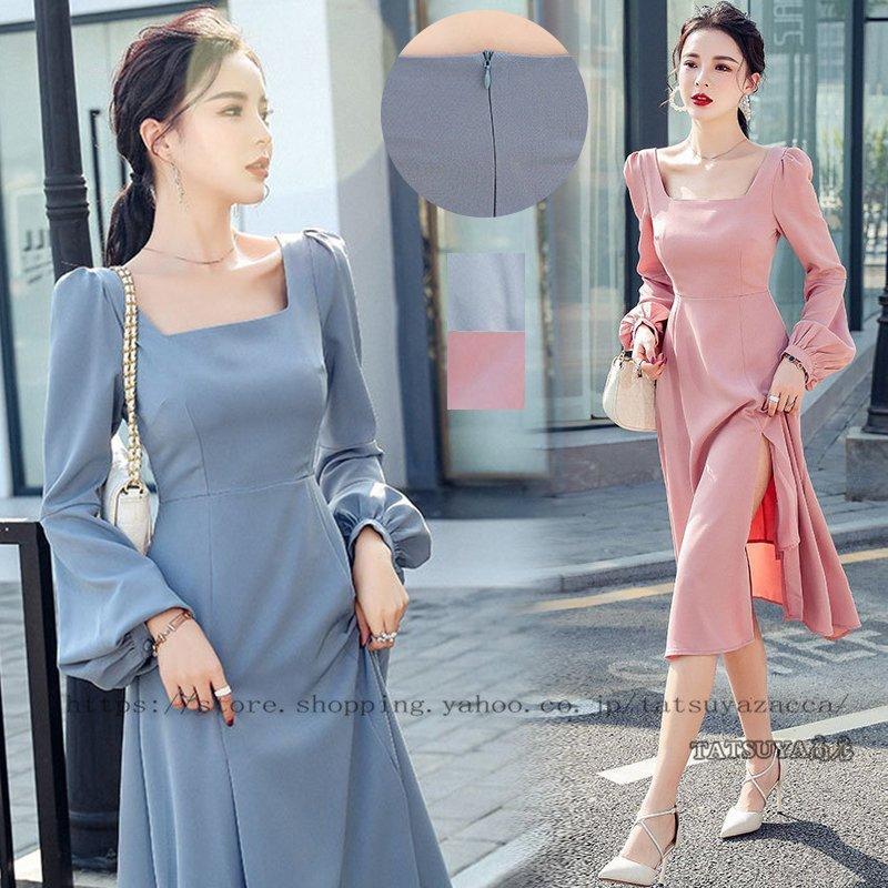 パーティードレス 結婚式 40代 30代 袖あり 長袖 韓国風 大きいサイズ フォーマルドレス マキシワンピース お呼ばれ 二次会 披露宴 謝恩会 上品 着痩せ Yss ヤフウライブ 通販 Yahoo ショッピング