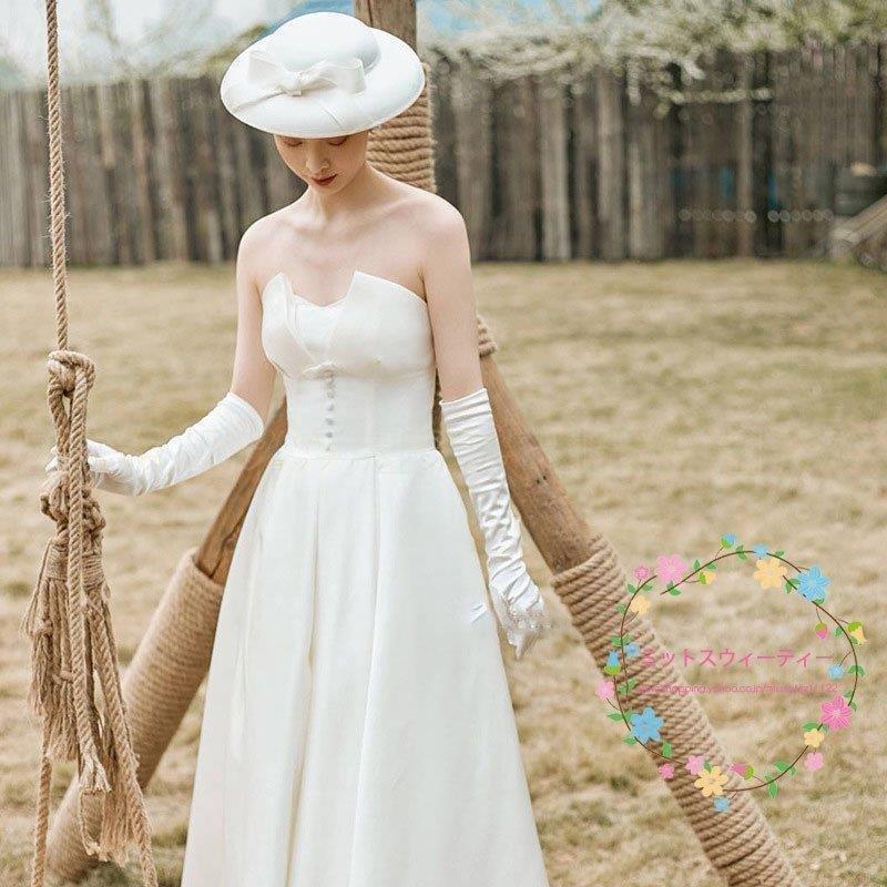 激安 新作 二次会 披露宴 結婚式 ビスチェドレス ホワイト ロングドレス スレンダーライン Aライン レトロ スカート フリル ウェディングドレス 前撮り 写真 パーティー Aライン Www Auschule S Schule Bw De