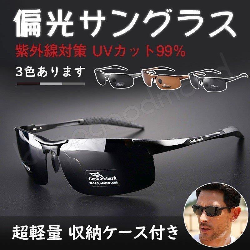 スポーツサングラス 偏光 UV400 ゴルフ・野球・サイクリング ブルー