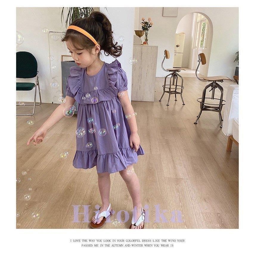 当店の記念日 子供 女の子 ワンピース 夏 半袖 紫 膝上 オシャレ カワイイ 爽やか コットン 薄手 柔らか 90から１３０ｃｍ ワンピース チュニック 商品代金引換 対応不可 Www Sustentec Com Br