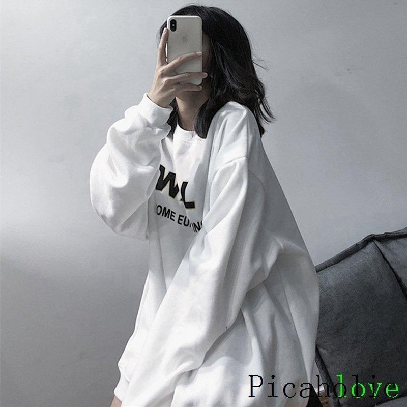 トレーナー 長袖 レディース ラウンドネック トップス 女性 プルオーバー ゆったり ダボダボ マニッシュ 無地 ロゴ おしゃれ カジュアル ストリー Yss ヤフウライブ 通販 Yahoo ショッピング