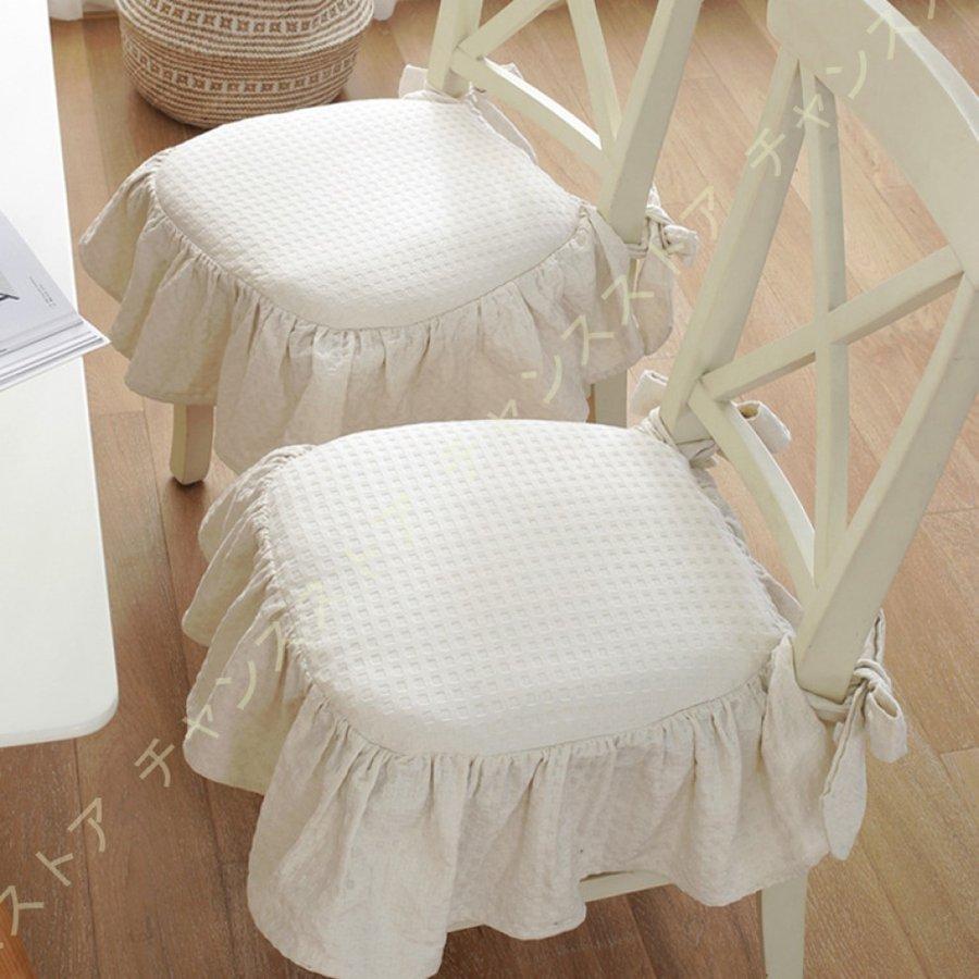 シートクッション ダイニングチェア チェアカバー 椅子カバー 2枚 4枚セット フリル 北欧 オフィスチェア ワークチェア 学習椅子 喫茶店 体圧分散 Yss ヤフウライブ 通販 Yahoo ショッピング