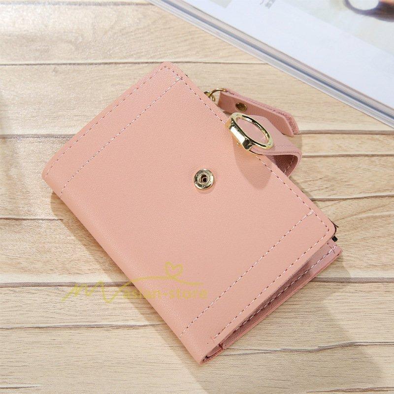 ミニ財布 2つ折り ライトピンク 高級 おしゃれ シンプル コンパクト かわいい 通販