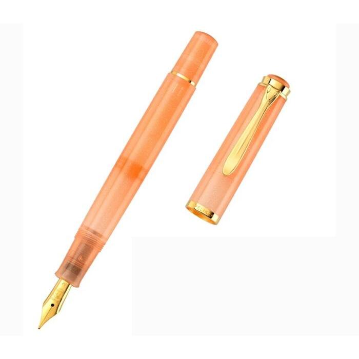 SALEPELIKAN/ペリカン　特別生産品　M200 アプリコットアゲート　万年筆+インクセット　8279**