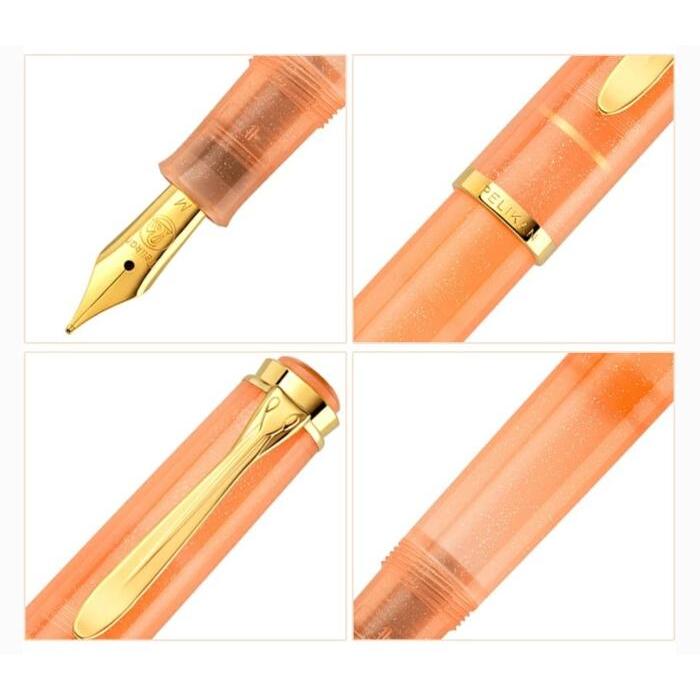 SALEPELIKAN/ペリカン　特別生産品　M200 アプリコットアゲート　万年筆+インクセット　8279**
