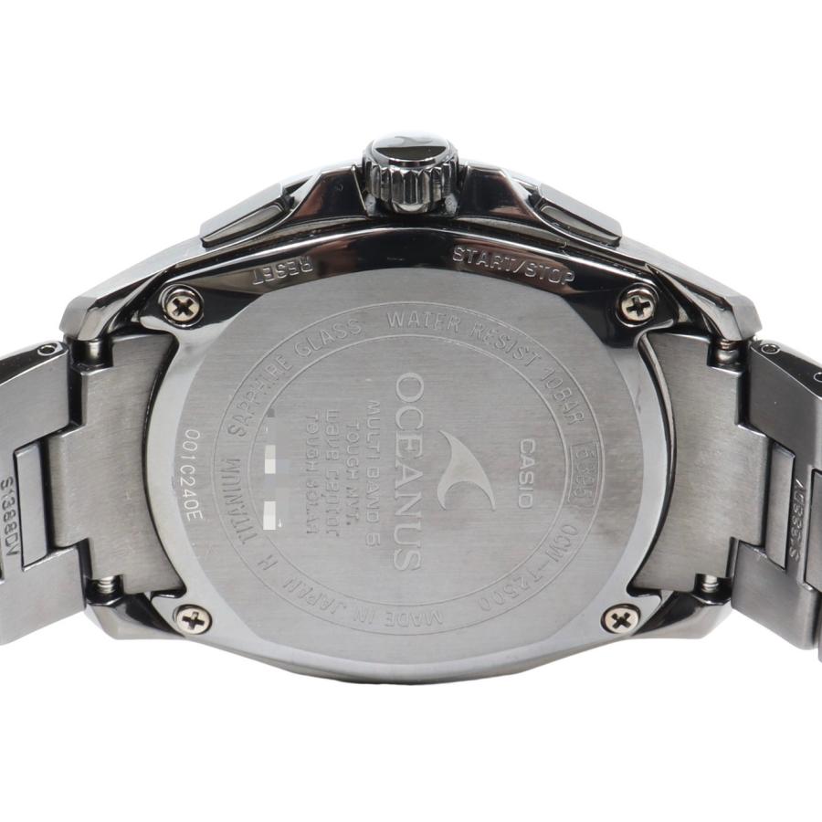 CASIO カシオ オシアナス OCW-T2500 デイト クロノグラフ 電波ソーラー チタン 黒文字盤 ブラック 腕時計