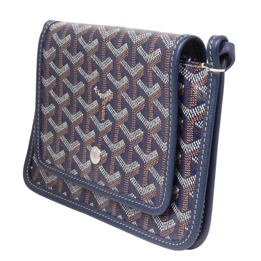 GOYARD ゴヤール PLUMET プリュメ ヘリンボーン ポーチウォレット ショルダーバッグ ポシェット PVC レザー ネイビー｜yafuu-store82｜02