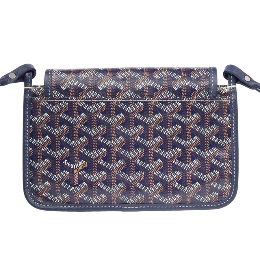 GOYARD ゴヤール PLUMET プリュメ ヘリンボーン ポーチウォレット ショルダーバッグ ポシェット PVC レザー ネイビー｜yafuu-store82｜03